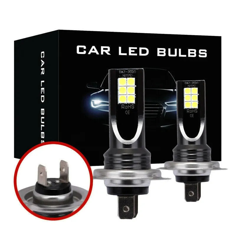 H7 110W LED fog light bulb with 12 SMD 3030 LEDs for car headlight replacement