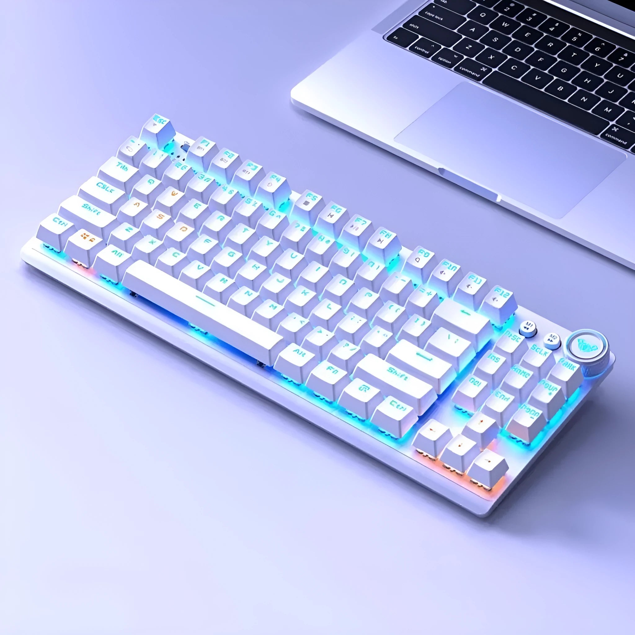Tarantula wireless mechanical keyboard with side engraving and multiple lighting colour options