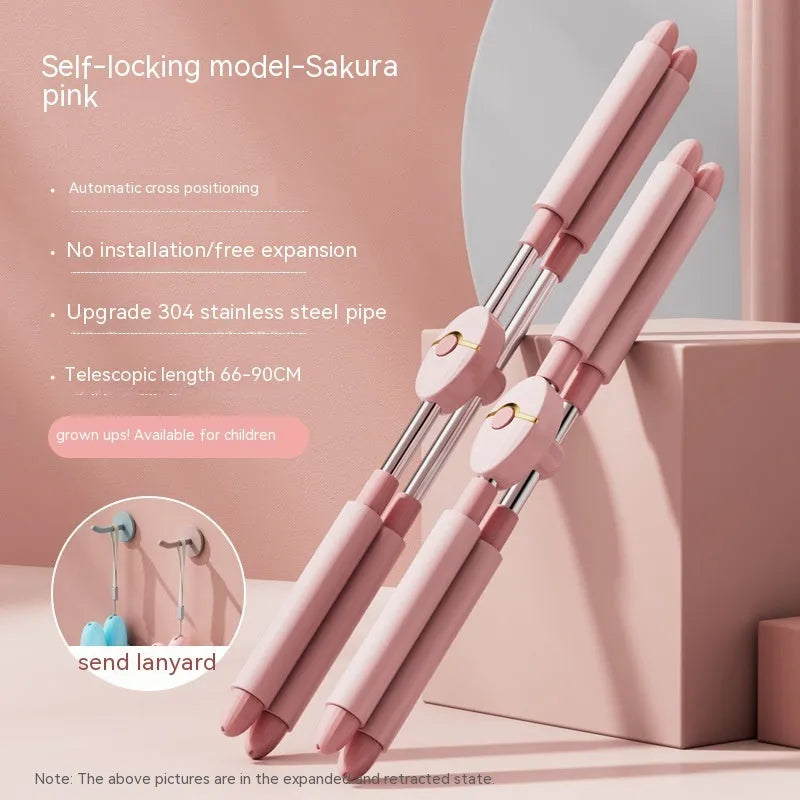 Children's adjustable open back stick for fitness body shaping in pink colour