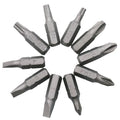 L-type double-headed socket wrench with 10 steel drill bits for mechanical and DIY applications