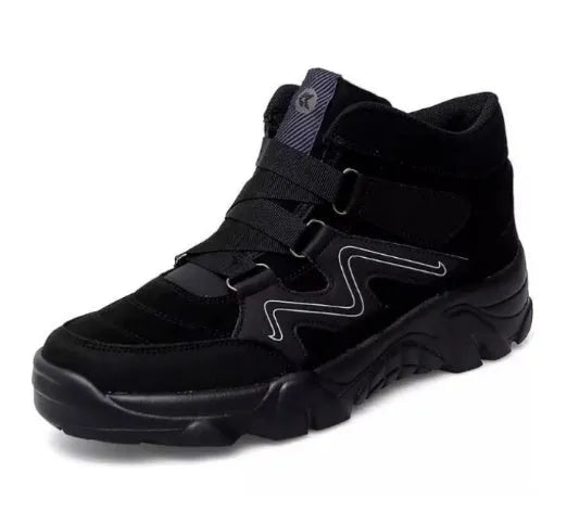Men's suede casual shoes in black, blue, brown, and dark grey colours, sizes 39 to 49