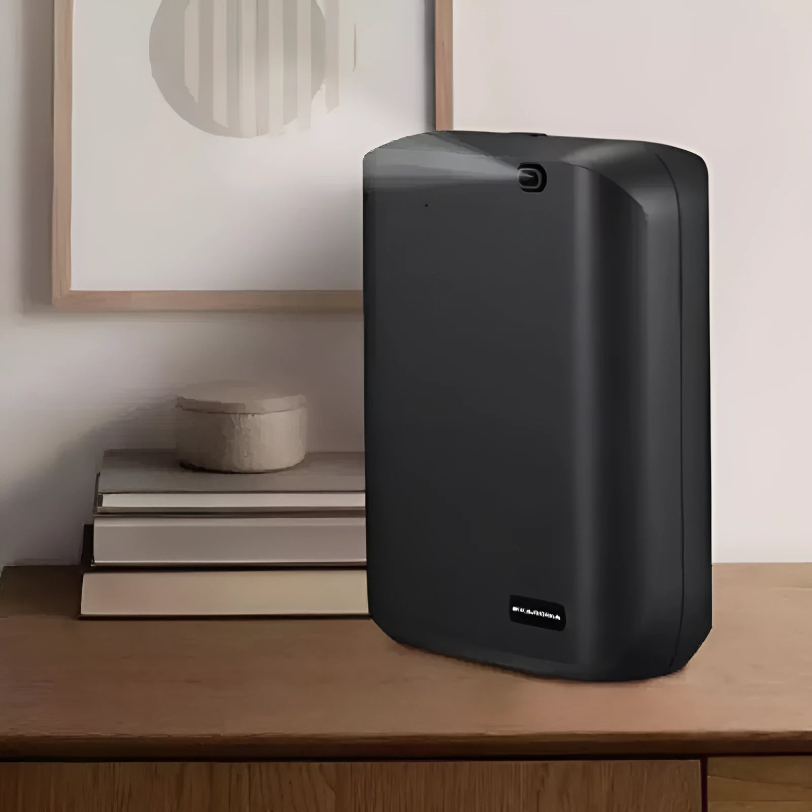 White HVAC wall mount aroma diffuser with 150ml capacity and smart control for ducted scent systems