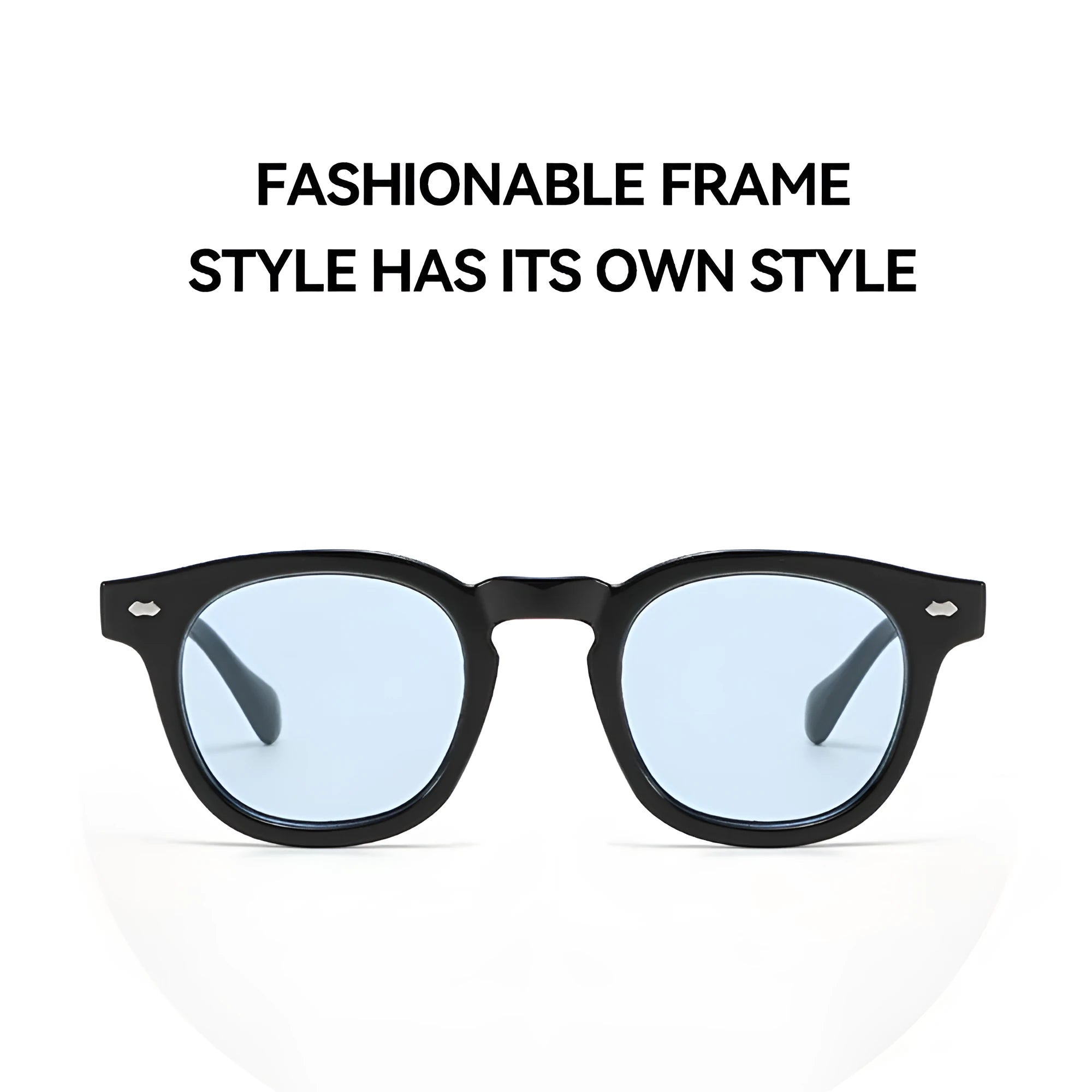 Simple round rim vintage style plastic sunglasses for sun protection with multiple frame and lens colour options