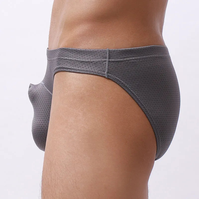 Men's transparent nylon loose fit underwear in white blue black grey sky blue colours