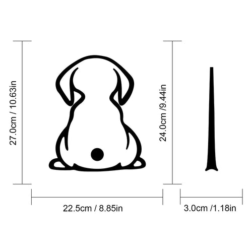 Vinyl car sticker with cartoon cat design for rear window wiper shadow area.
