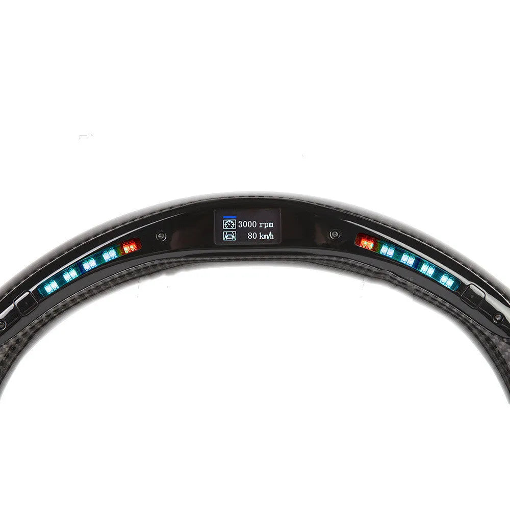 Black carbon fibre BMW steering wheel with LED display and heating for X3 X5 models