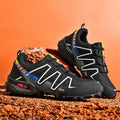 Men's grey and orange synthetic leather low-top casual shoes with a rubber sole