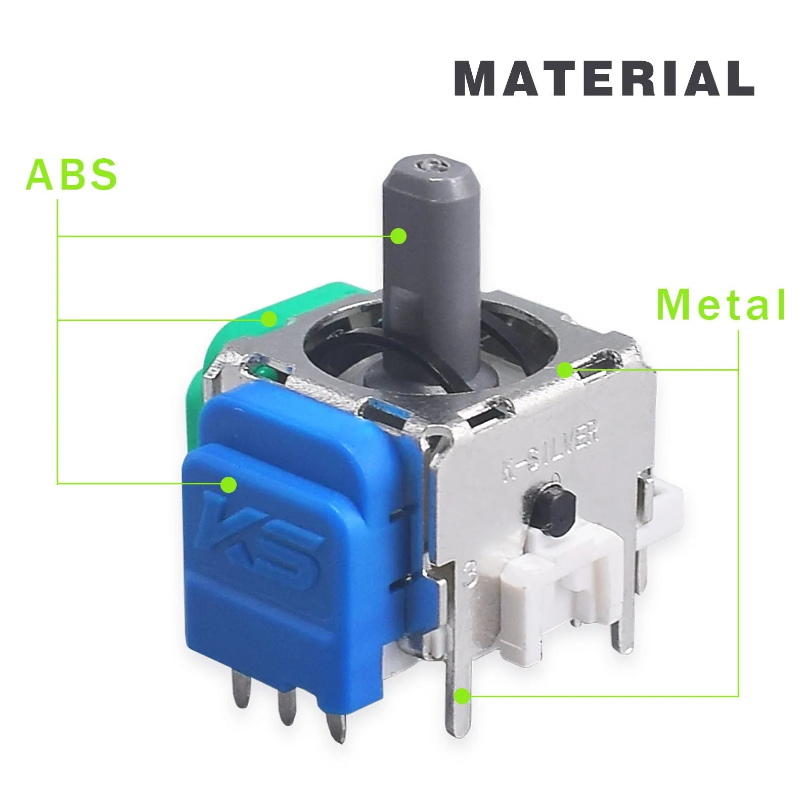 Hall effect electromagnetic joystick replacement module for PS5, Xbox, and Nintendo Switch Pro controller repair.