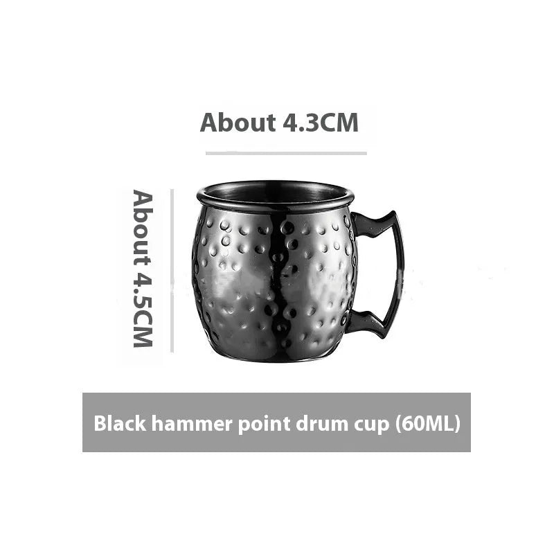 Stainless steel Moscow Mule cocktail glass with copper plating in multiple colour options