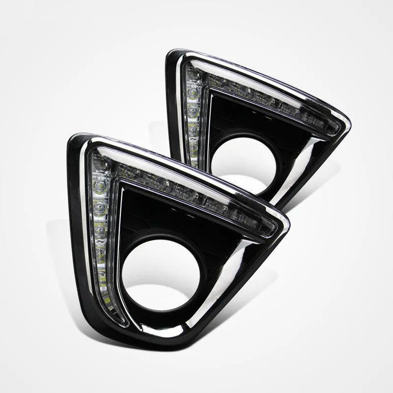 Mazda CX-5 LED daytime running light set with electroplated white finish and 12V voltage specification