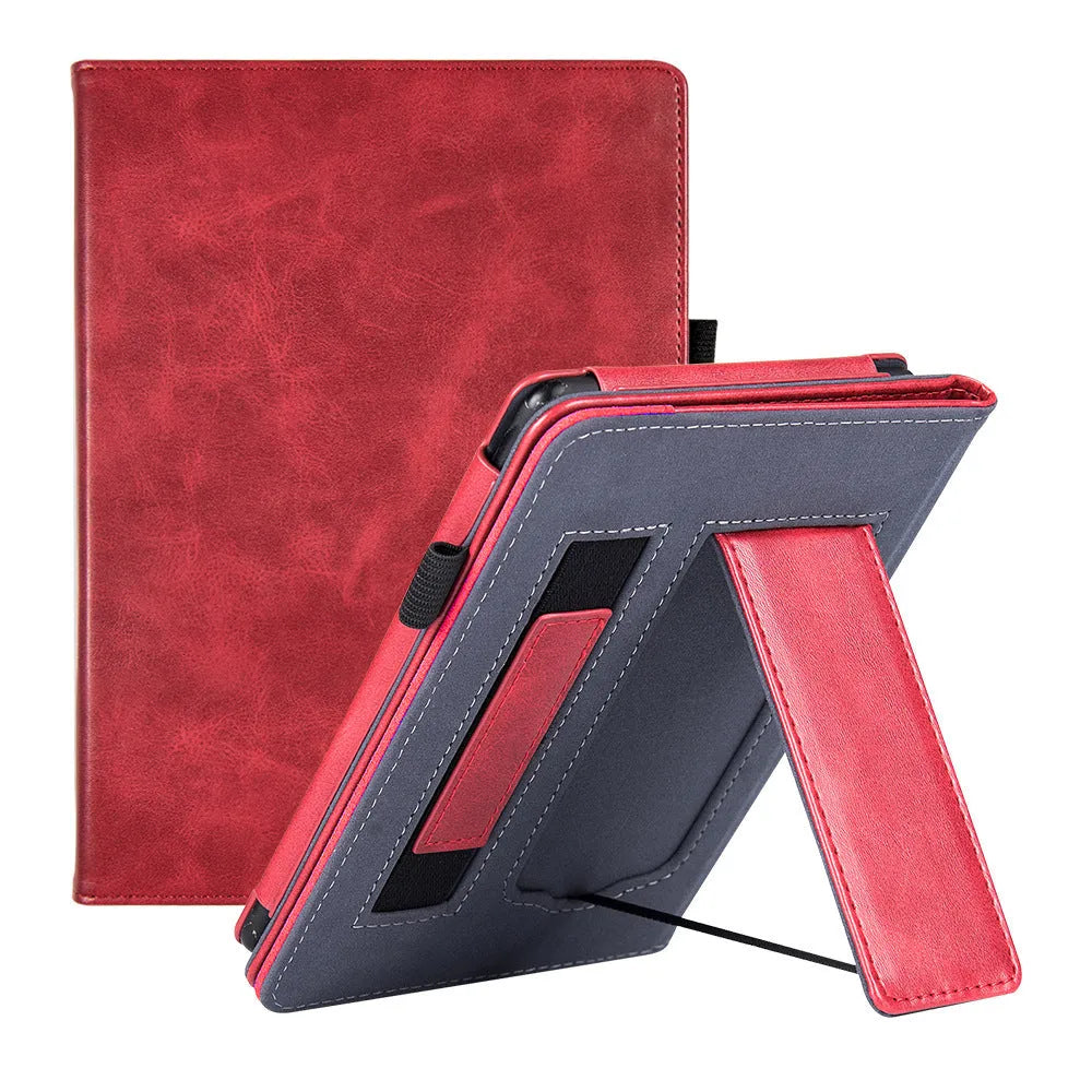 Kindle Paperwhite 11 fabric case with wrist strap bracket in calf leather construction