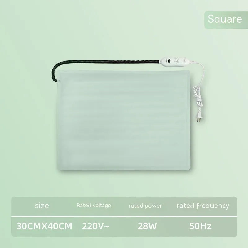 Pet Heating Cat Warm Constant Temperature Electric Winter Blanket Pet Products Round 30cm to Square 50x65cm 3 Heat Settings UK Plug