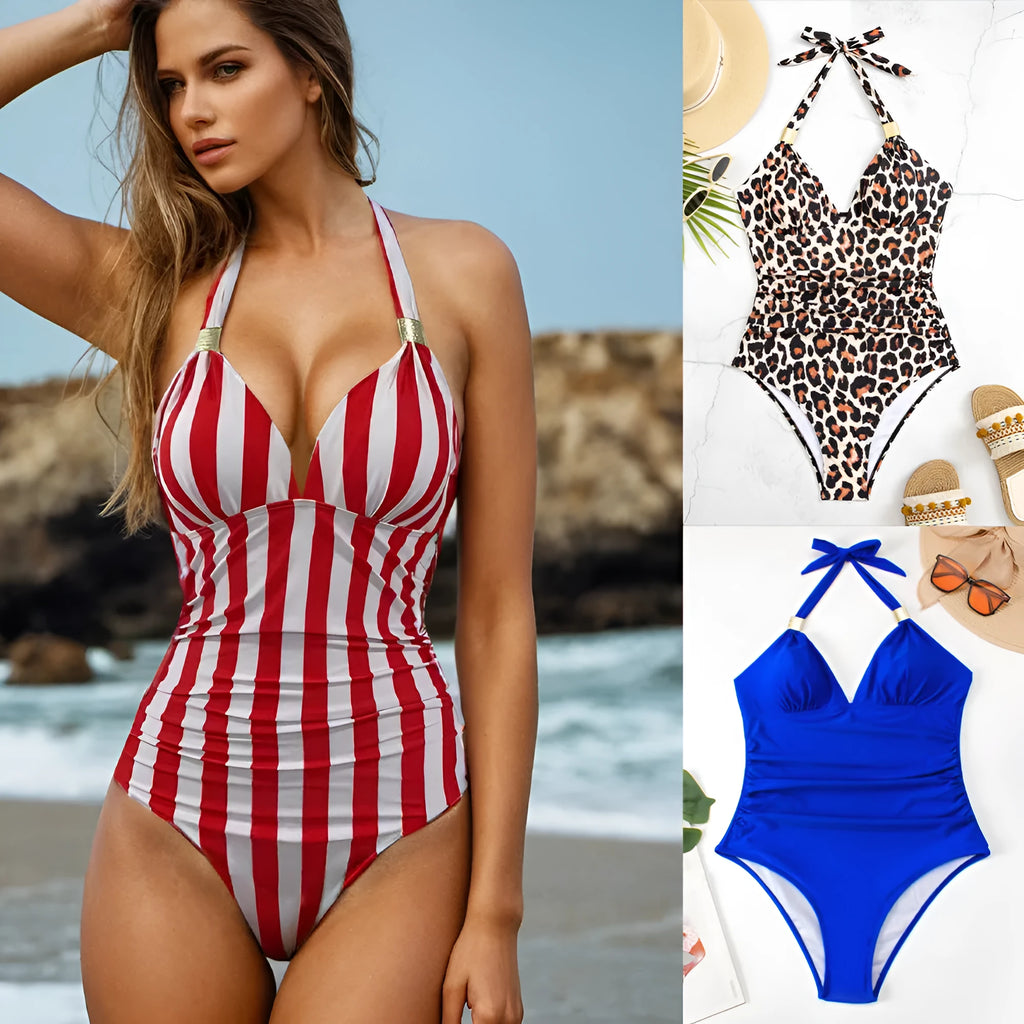 Women's quick-drying swimsuit in polyester and spandex available in multiple colours and sizes
