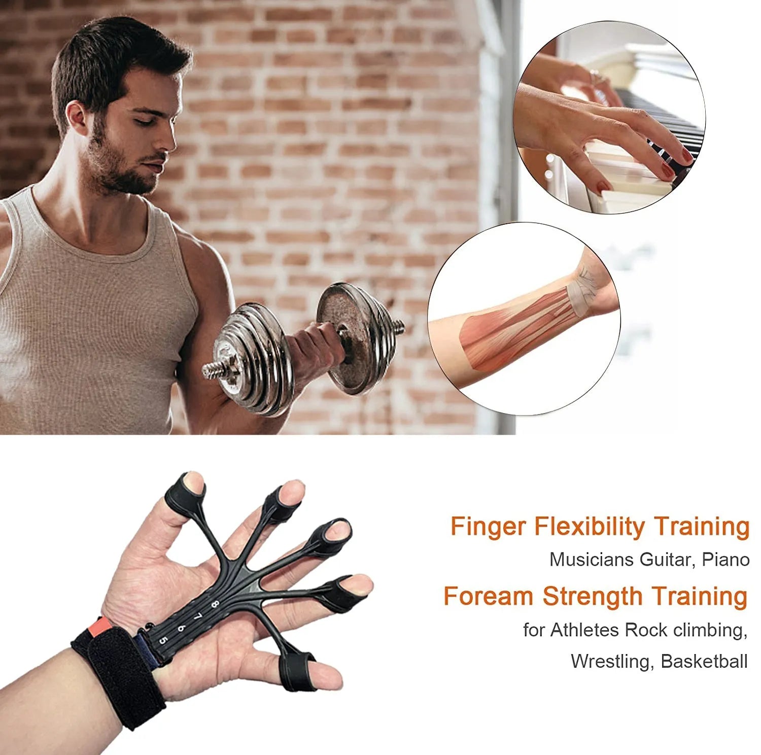 Silicone finger flexion and extension trainer with adjusting belt for adult rehabilitation