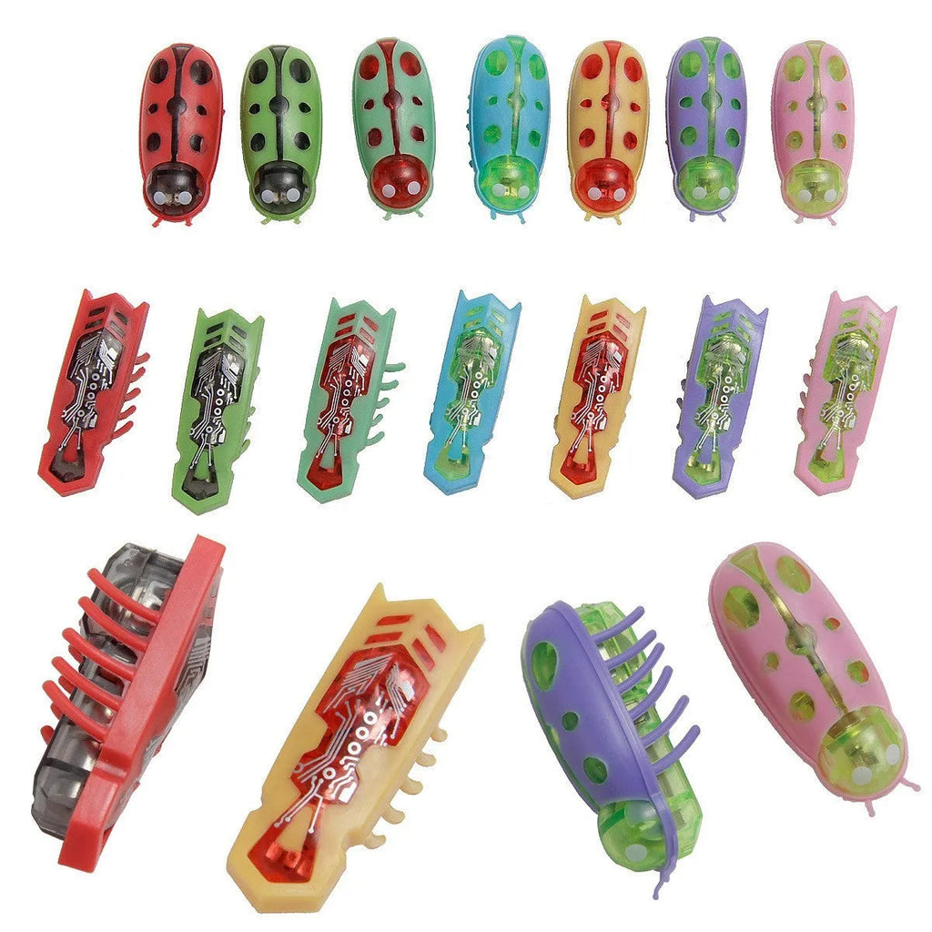 Electric jumping insect cat teaser toy showing miniature plastic construction with nano insect movement mechanism