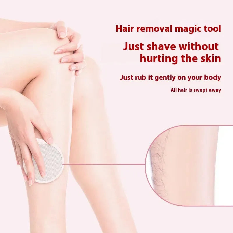 2-in-1 nano glass epilator and foot grinder device in two-tone style