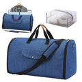 Folding duffel bag in Oxford cloth with 36-55L capacity for travel and workouts