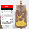 Brown cotton dog sweatshirt shown on a medium-sized dog with casual leisure styling