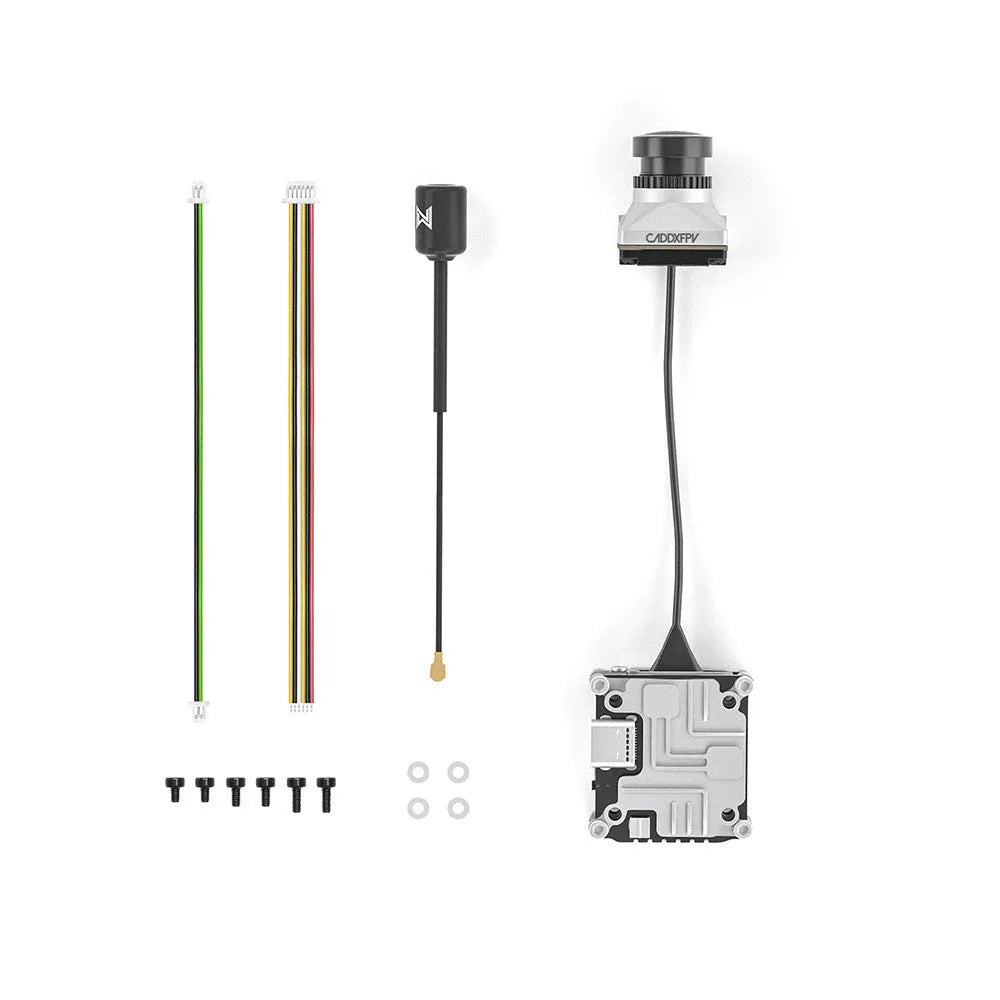 Caddx ADAPTS DJI FPV digital image transmission machine with silver housing