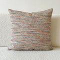 Amber coloured American-style jacquard paisley pattern sofa cushion cover