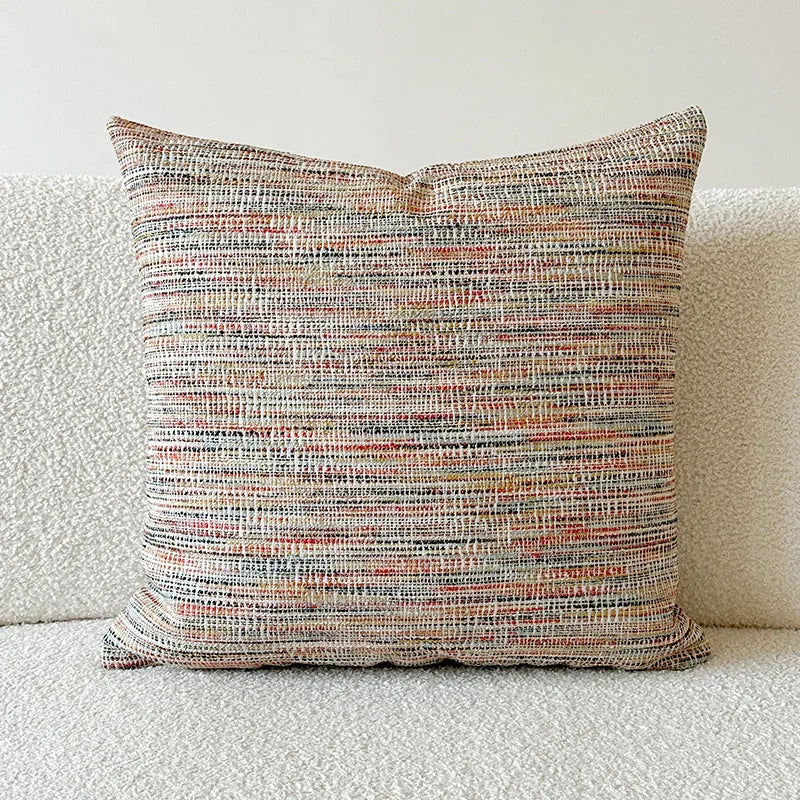 Amber coloured American-style jacquard paisley pattern sofa cushion cover