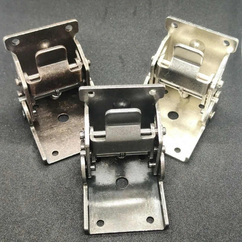 Furniture foot folding hinge with 0-90 degree adjustment in multiple electroplated finishes