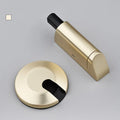Zinc alloy invisible door stopper in six colour options including black, milky white and brushed metals