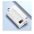 Black and white large capacity power bank with fast charging support