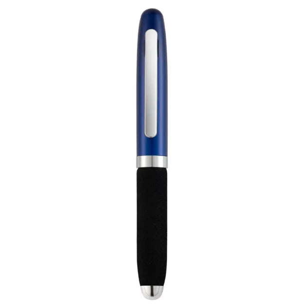 EVA metal cap mini ballpoint pen showing 1.0mm bullet tip and compact 112mm metal construction