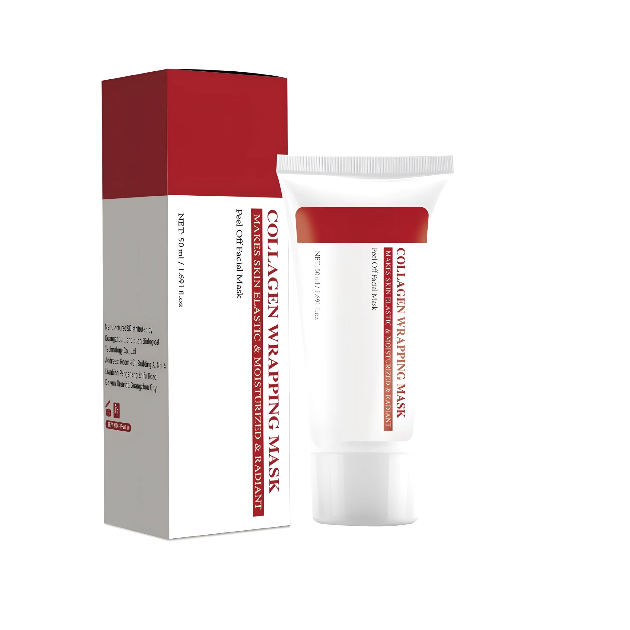 Hydrolysed collagen face mask in 50ml jar with hydrating and brightening benefits