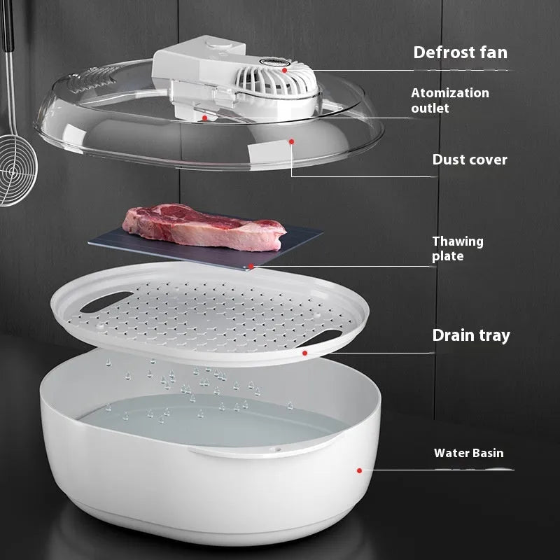 Aluminium quick defrosting plate for household food thawing in modern simplicity style