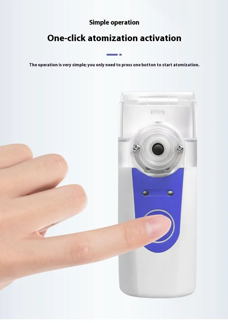 Handheld columnar plastic USB nebuliser spray machine with single fog outlet for household use