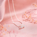 S925 silver cherry necklace for women with adjustable snake bone chain