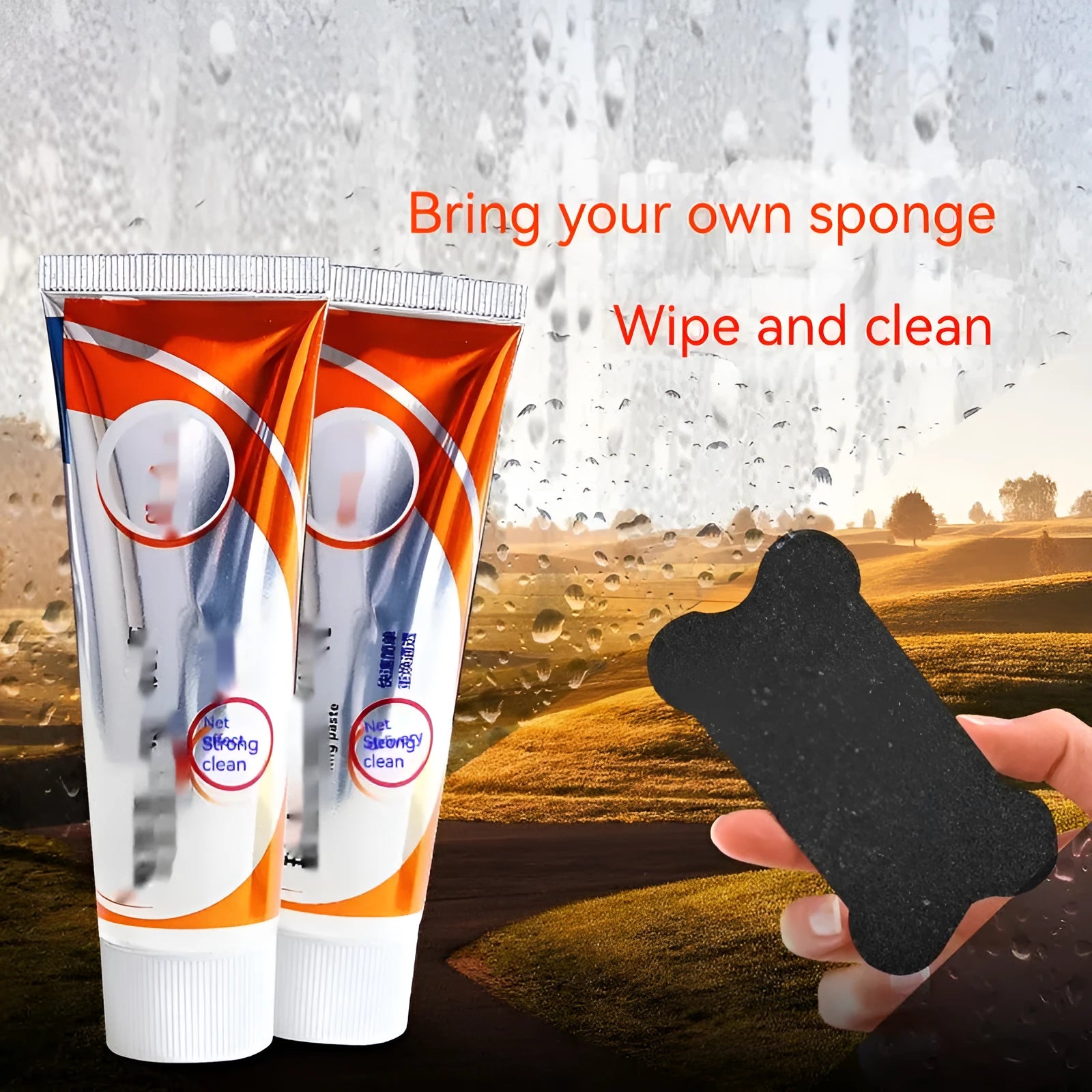 65ml white car windscreen cleaning agent paste for removing oil stains from glass