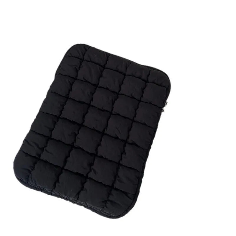 Large capacity black nylon laptop bag with cloud cotton padding for 15.6 inch devices