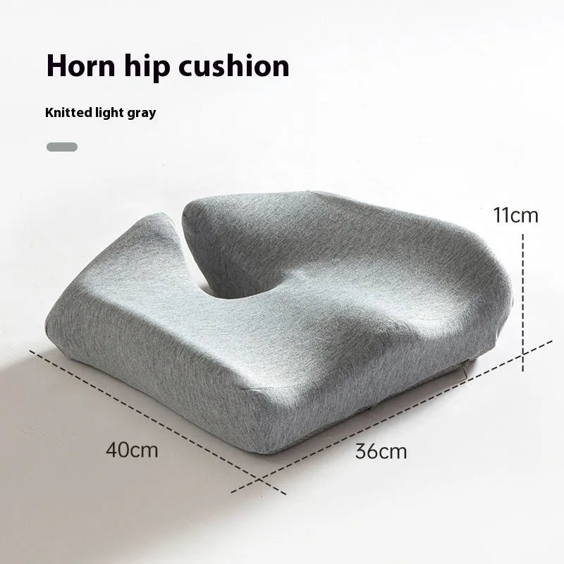 Memory foam office seat cushion measuring 36x40x11cm with solid-colour polyester cover