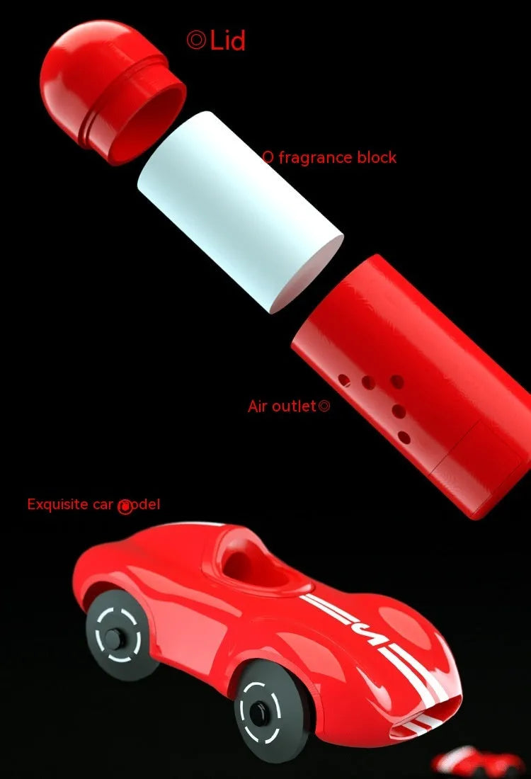 Round car model aromatherapy decoration in plastic construction with modern styling
