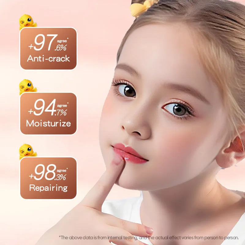 Moisturising anti-chapped lipstick tube in variant shades including marigold, watermelon, and milk.