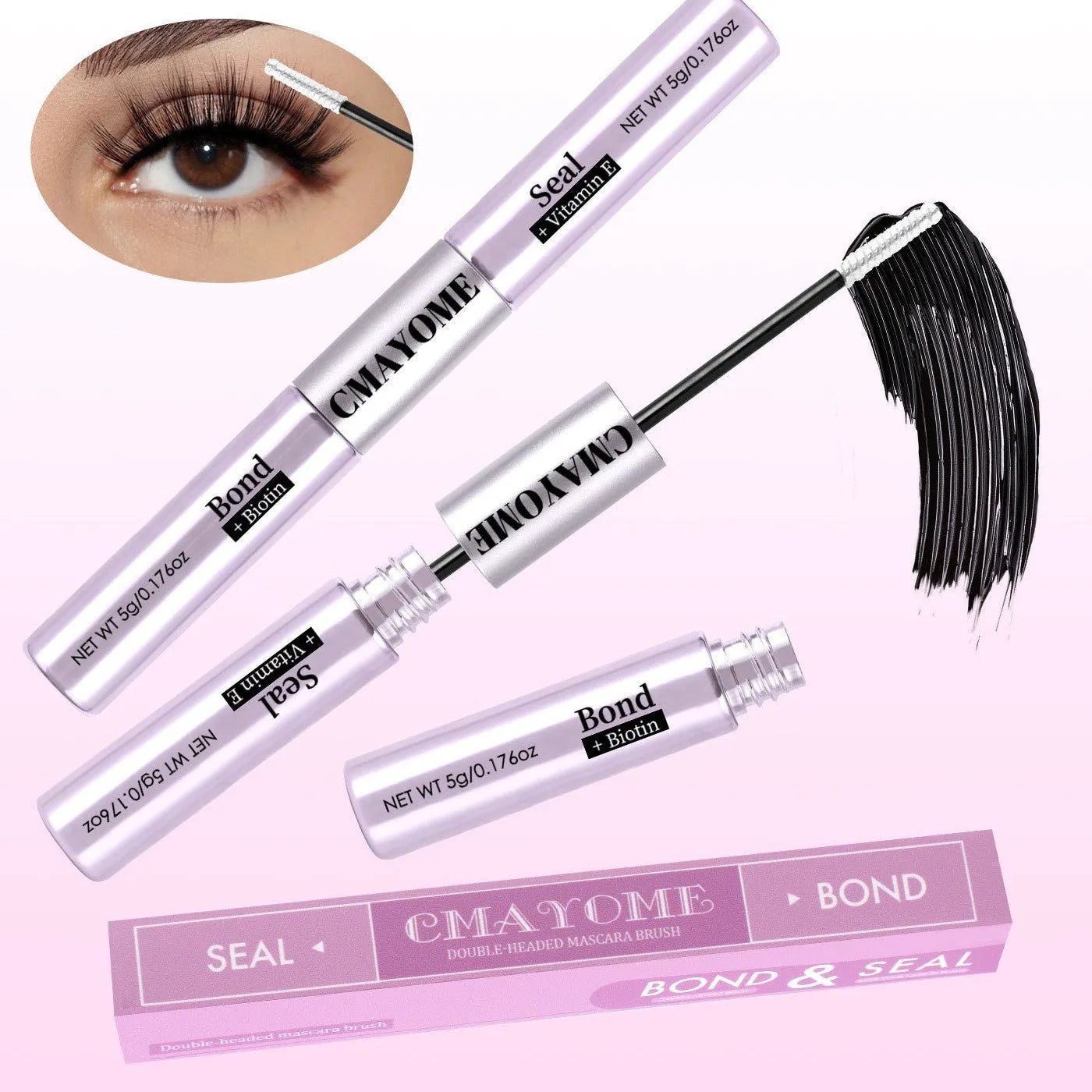 Double-headed eye lash glue waterproof quick setting split type adhesive lash extension