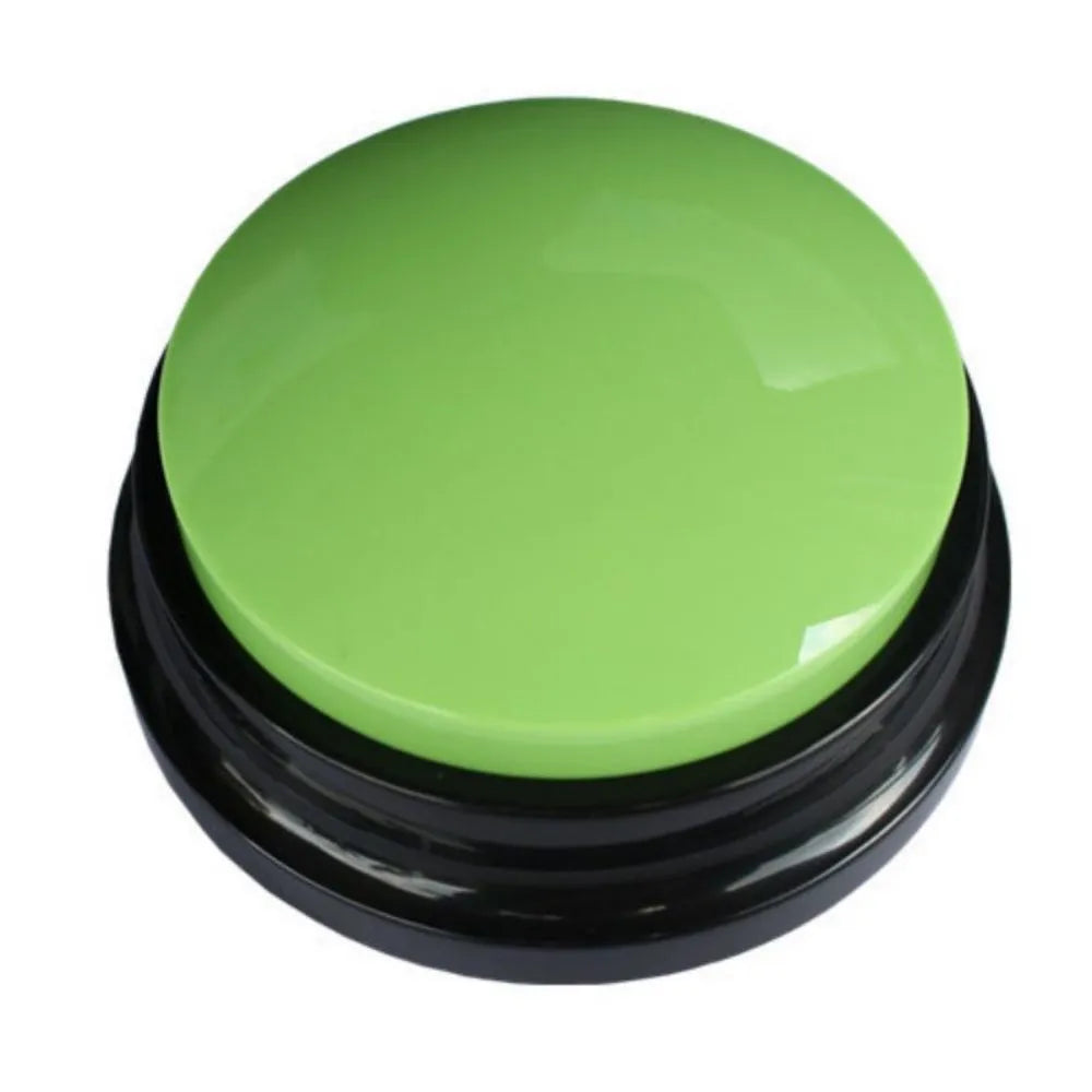 Voice recording pet training buzzer in five colour options for 30-second audio playback