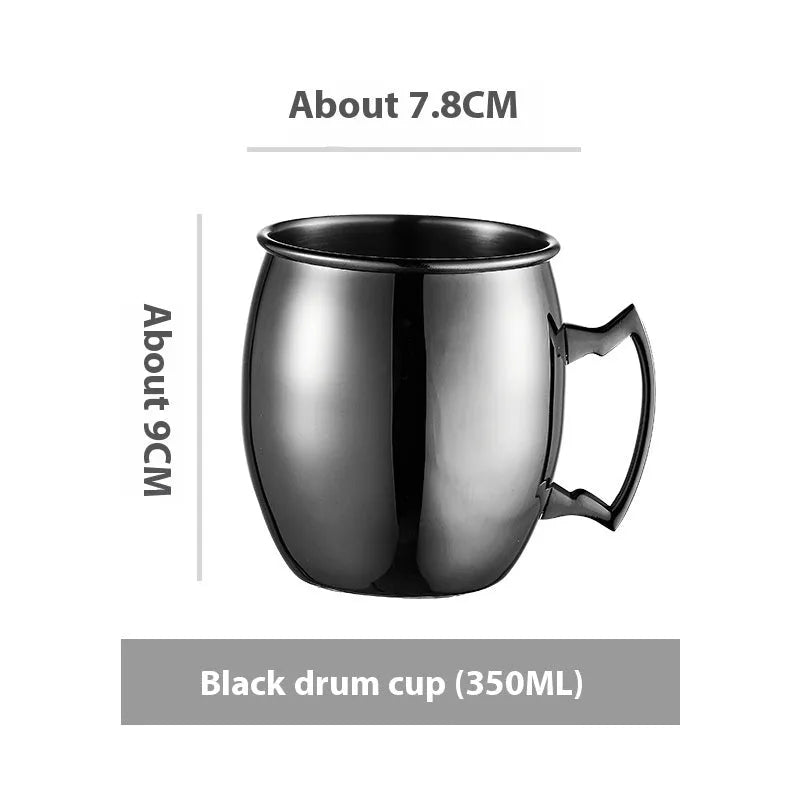 Stainless steel Moscow Mule cocktail glass with copper plating in multiple colour options