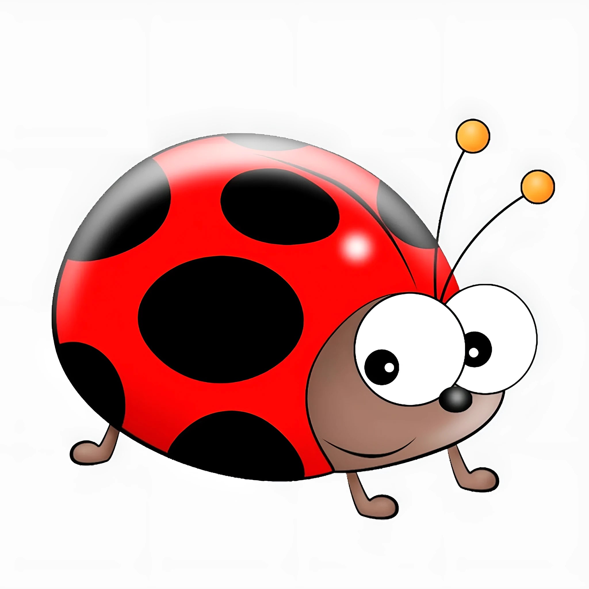 PVC ladybird cartoon decal sticker for car or motorcycle, measuring 14.5 cm.