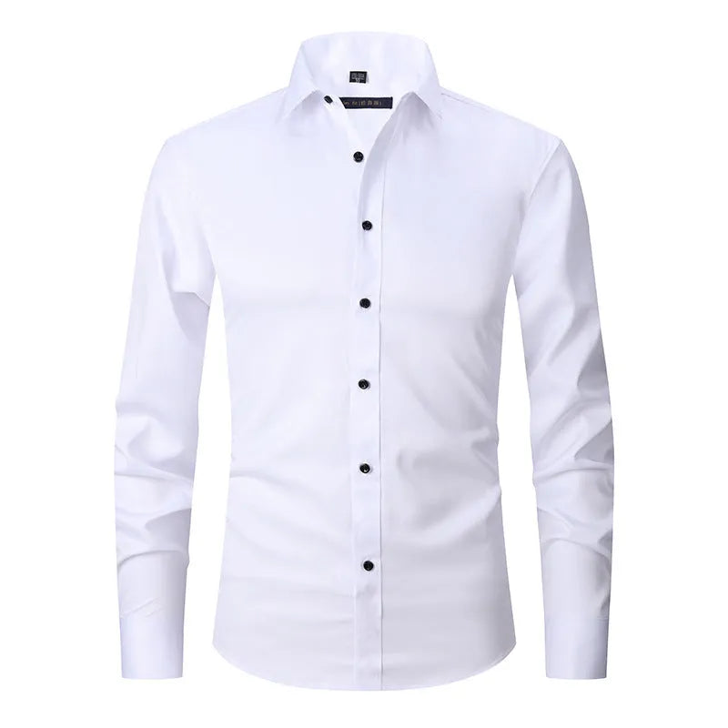 Men's stretch long sleeve work shirt in polyester fibre available in multiple colours and sizes S to 3XL