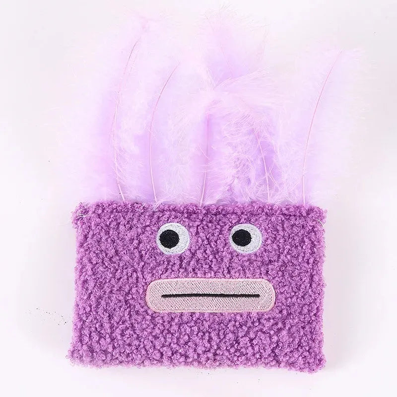 Funny big mouth explosion head shaped catnip plush toy in selected colour