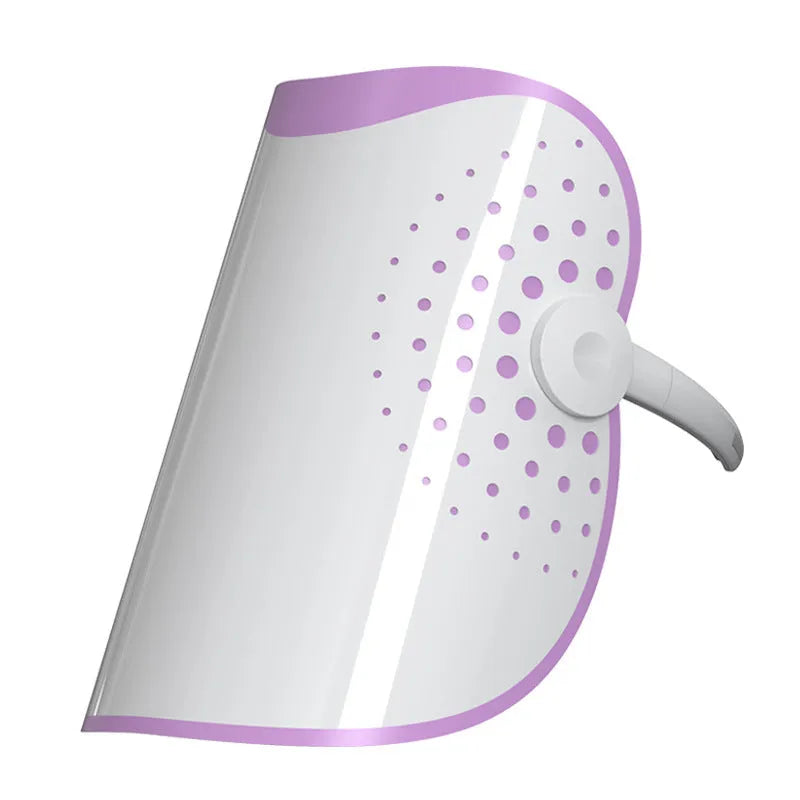 White and purple photon IPL beauty mask device with 15W plug-in power for home use