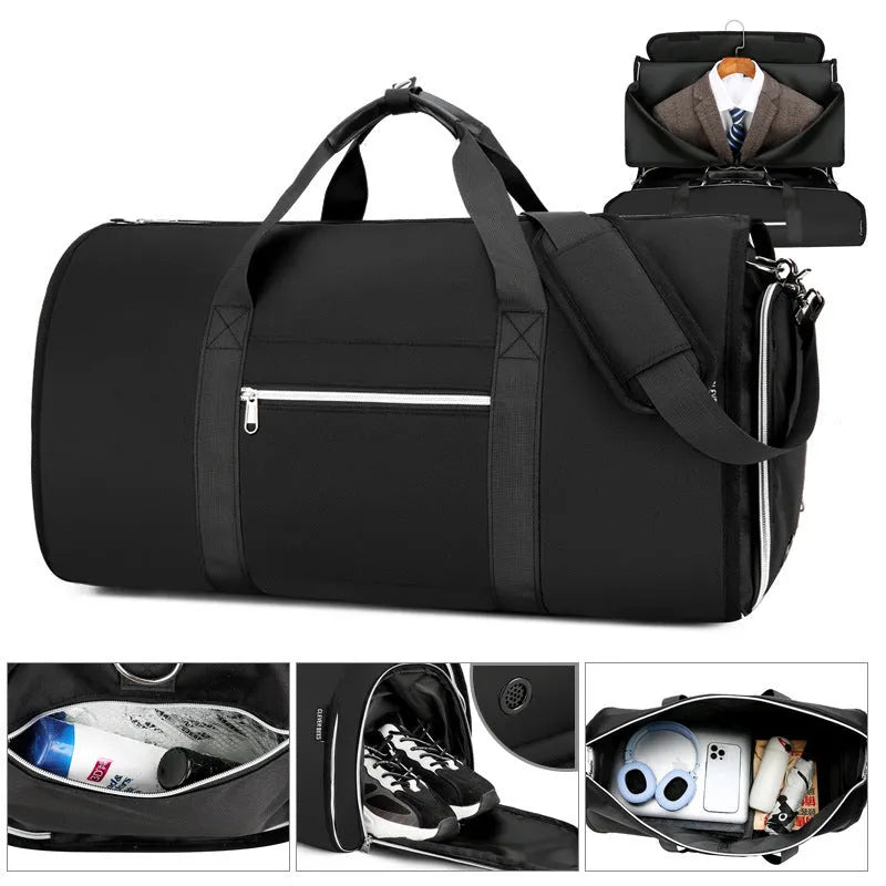 Oxford cloth multipurpose storage bag in grey with breathable lining and separate compartments.