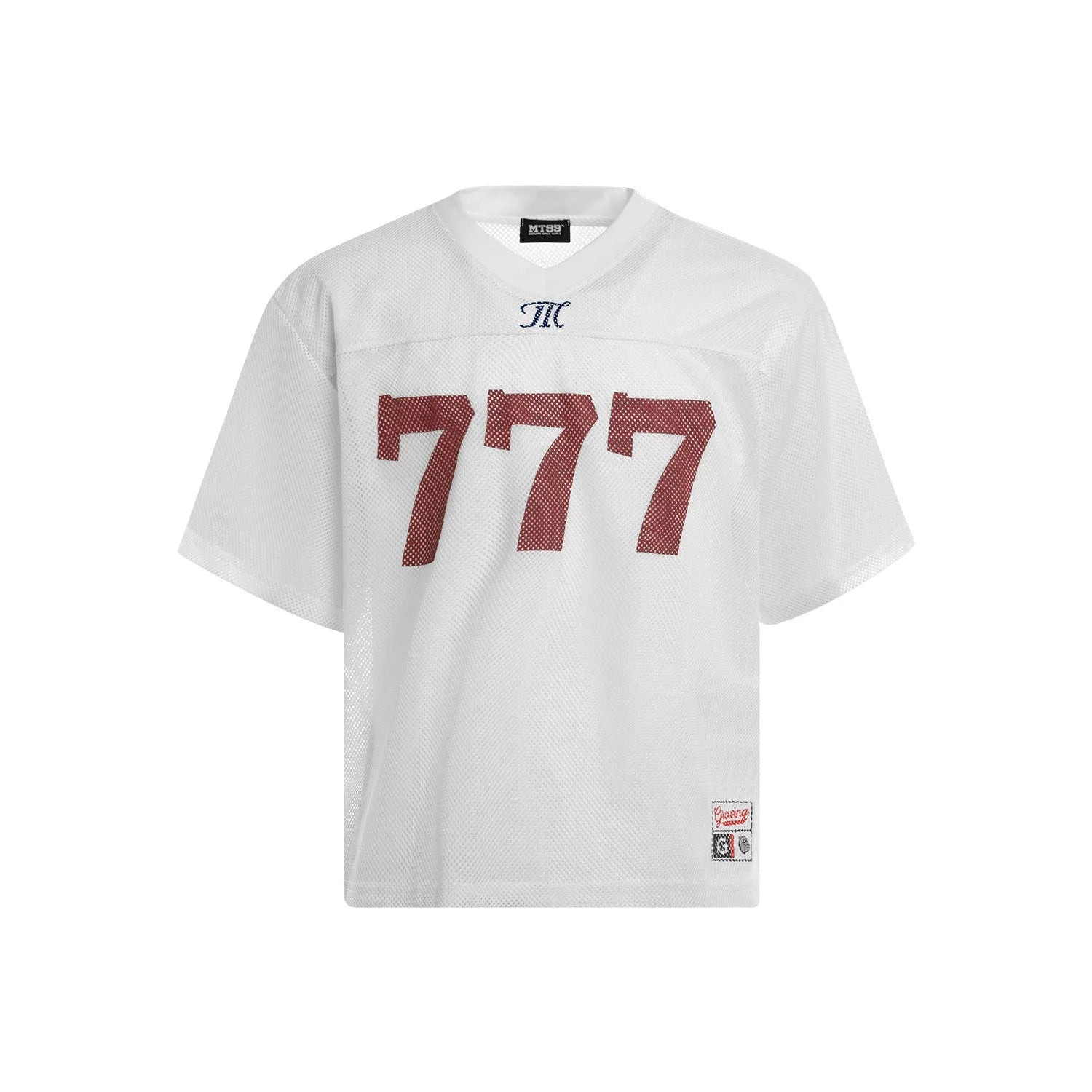Loose fit summer T-shirt in black, white, purple, and orange colours
