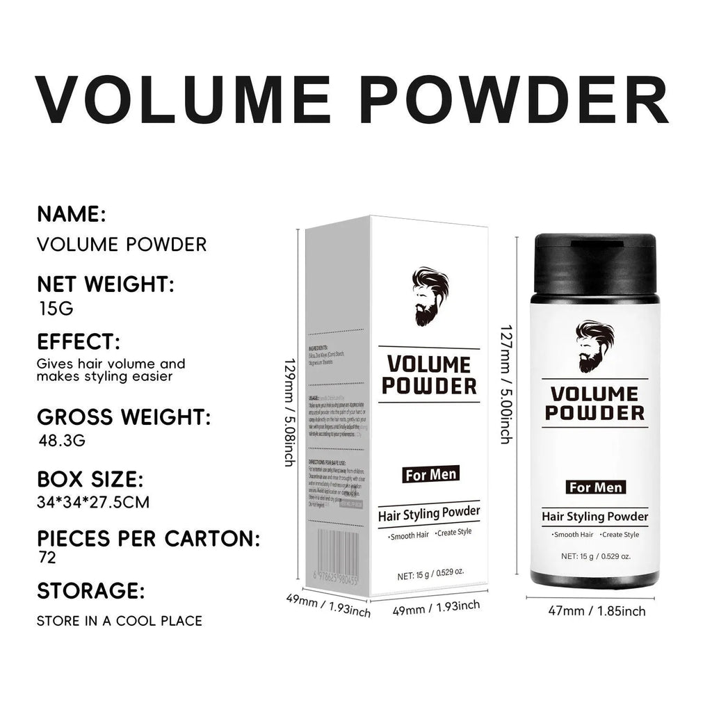 Creative portable hair plumper powder 15g for men with fine hair instant root lift matte finish