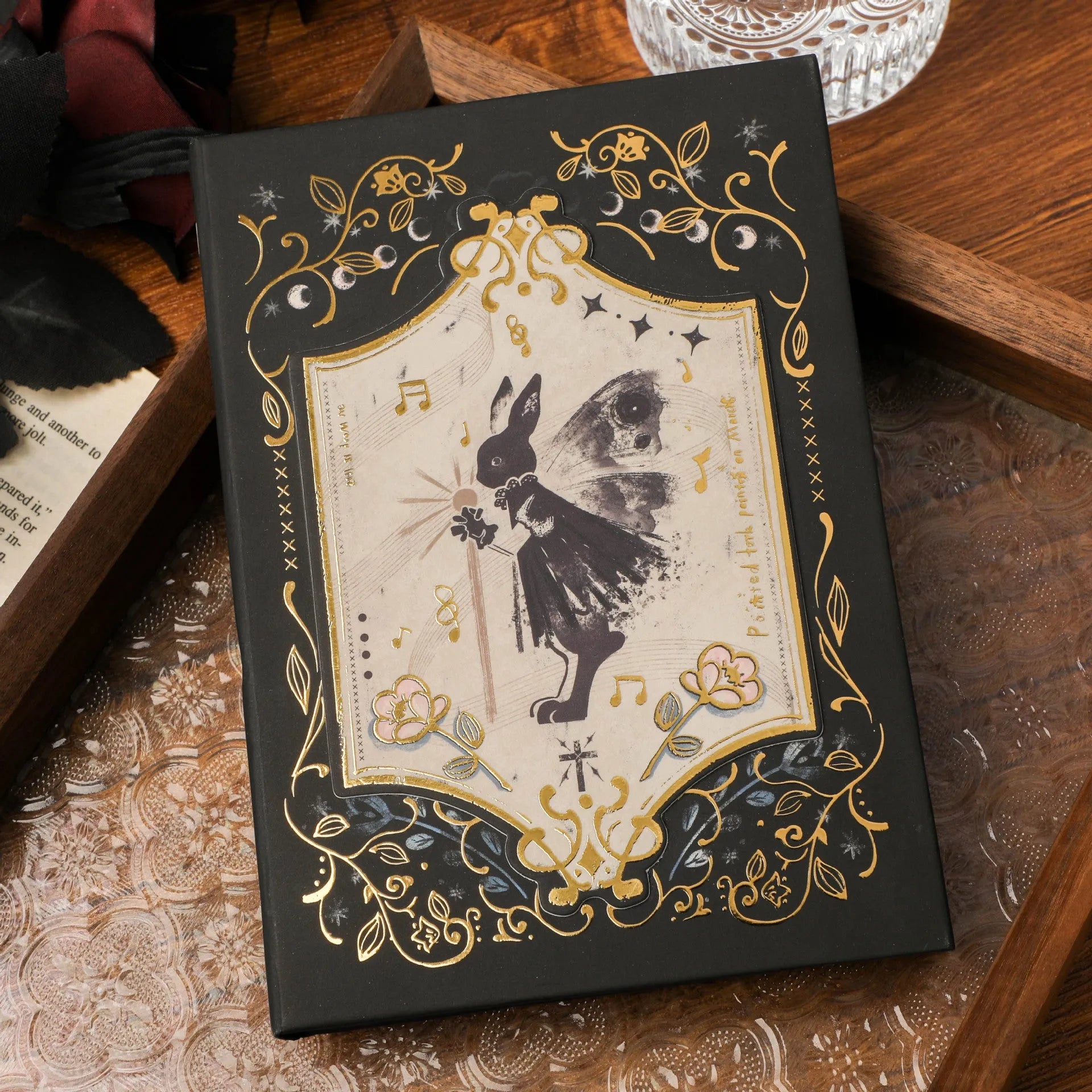 Retro Art THALO A5 notebook with 40g wood pulp paper, shown in A-Little Rabbit, Forest, and Red Fruit Temptation cover designs.