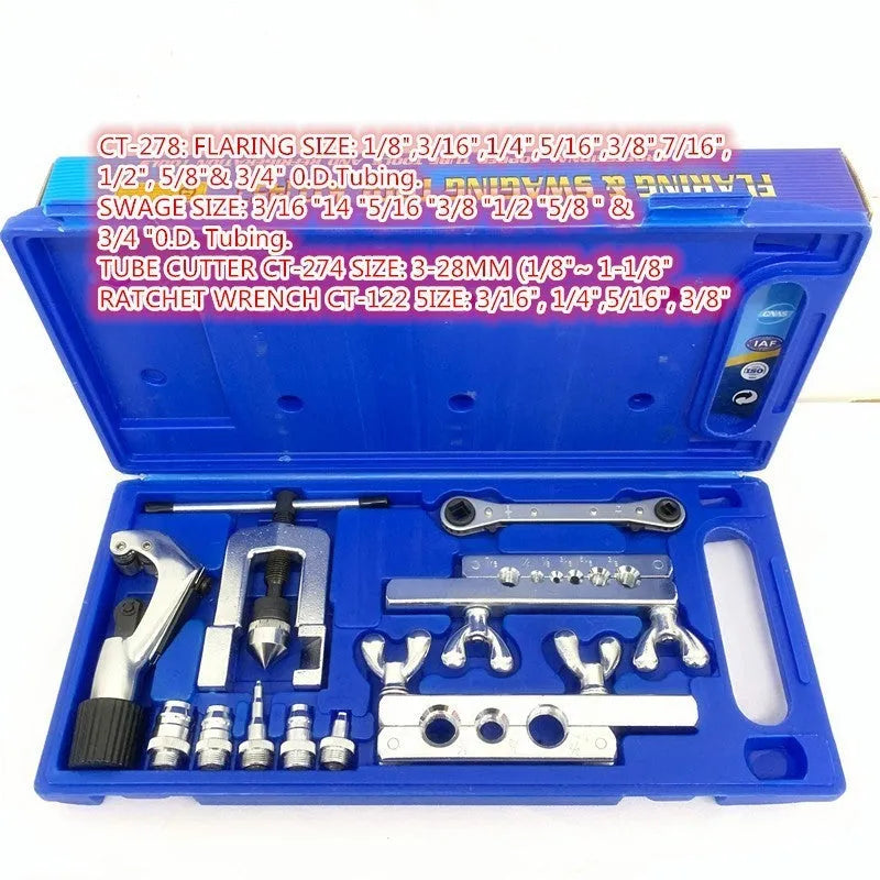 Trumpet pipe expander tool set with cup-type opening design for brass instrument repair